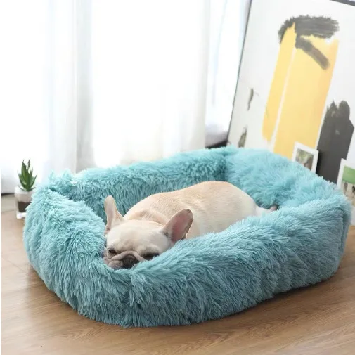 Wholesale Plush Warm Soft Washable Dog Beds Pet Cat Beds para sa Mga Aso