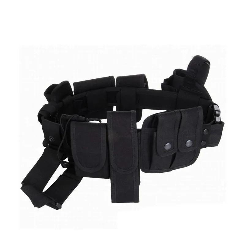 Tactical Security Duty Equipment Multifunctional Security Belts Hunting Duty Utility Belts Holster with Pouches Sets Training