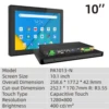 10"| Montaje empotrado| Táctil capacitivo| Adaptador de corriente incluido