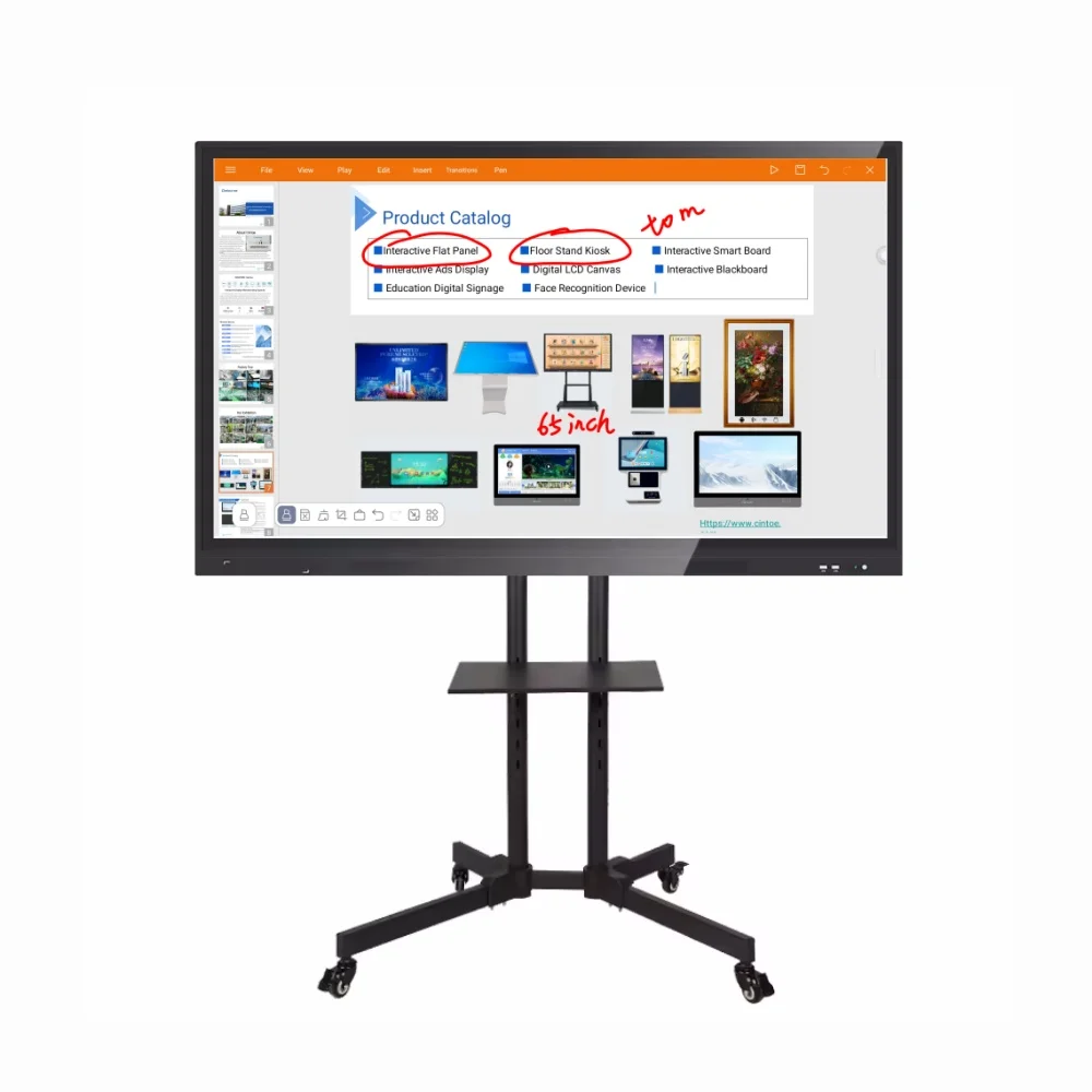 Guangdong Cintoe Seewo Promethean Wall Mount Interactive Whiteboard 4K Display 20-Touch Android 13 Portable Smart Class Board
