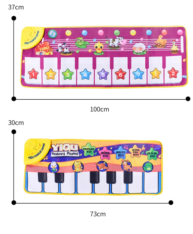 Logistt Folding Multifunctional Baby Musical Play Blanket Learning Blanket Educational Toys Pianos & Keyboards 