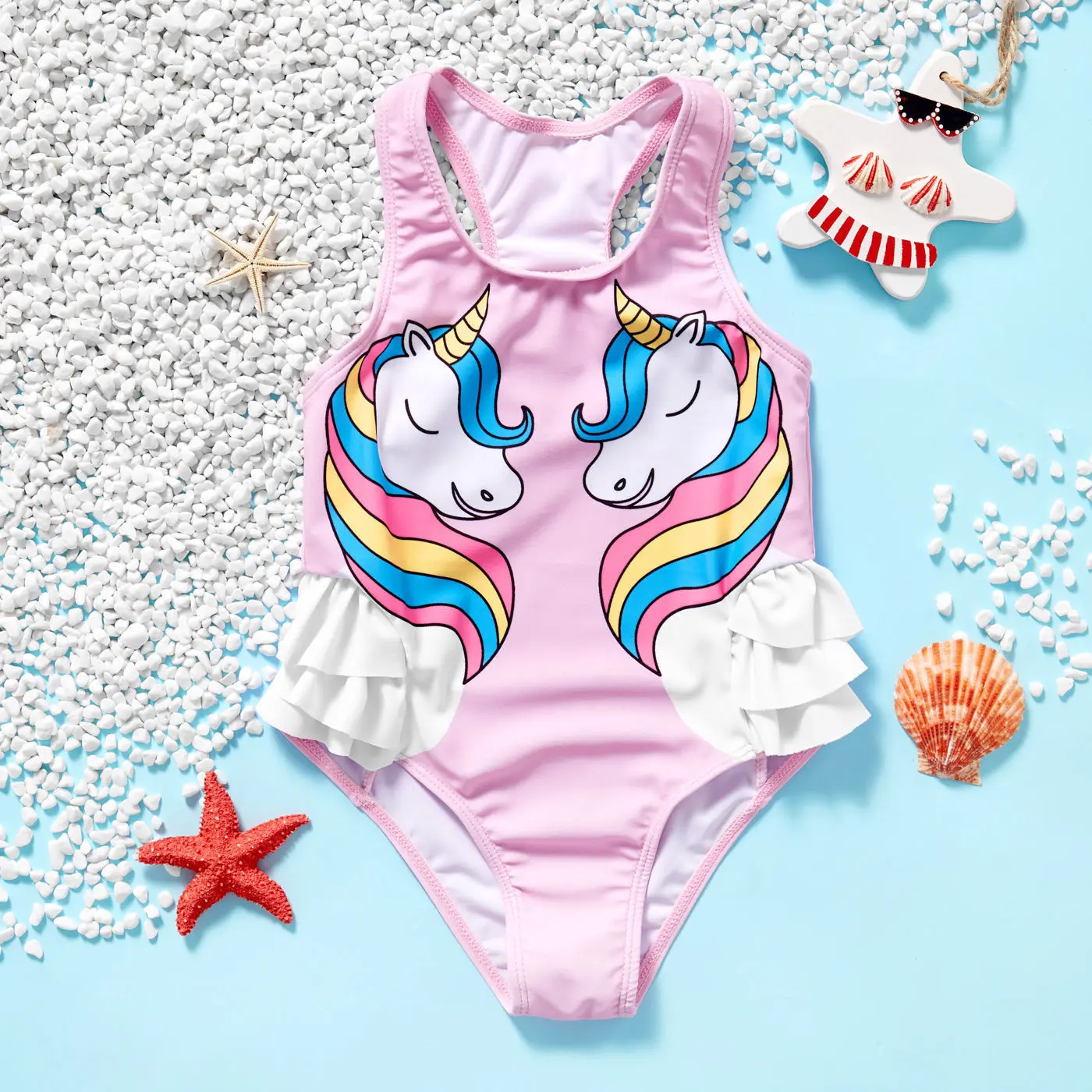 Custom Wholesale Printed  One Pieces Baby Pool Clothing Kids Swimwear Beachwear For Girls Bikini details