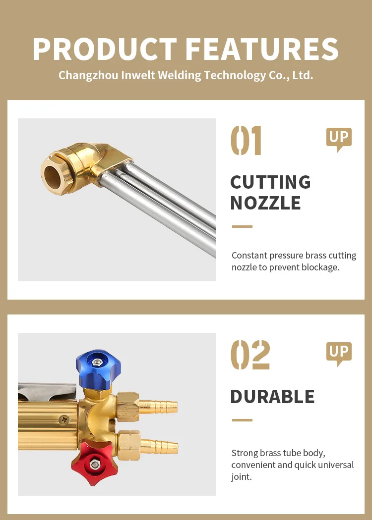 Inwelt Heavy Duty Oxygen Acetylene Boc Style Gas Welding Cutting Torch