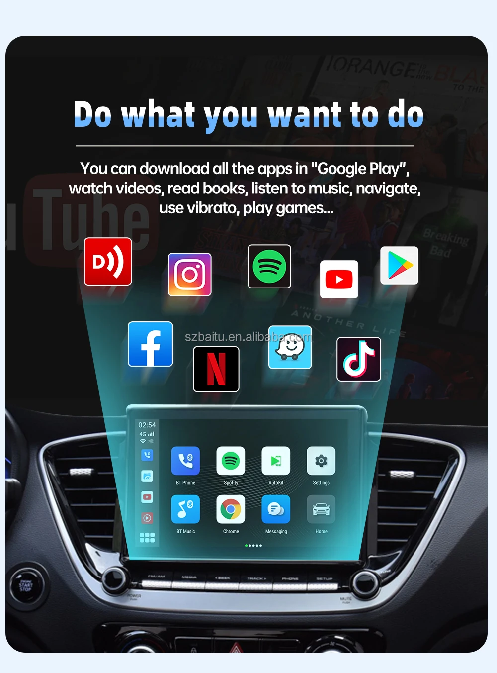 8G+128GB Magic Carplay Box - Wireless Android Auto Dongle