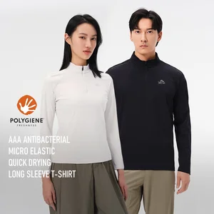 Pelliot Outdoor Quick Drying T-Shirt 2026 Spring Summer New Sports Long Sleeve Men's Hiking Antibacterial Top T Shirts