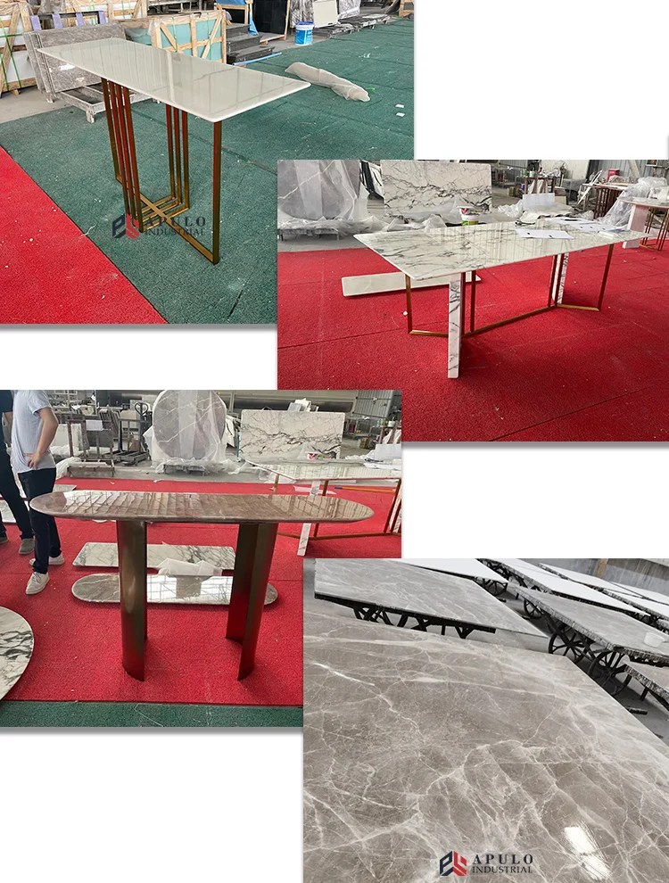 Factory Direct Modern Marble Top Living Room Polished Natural Green