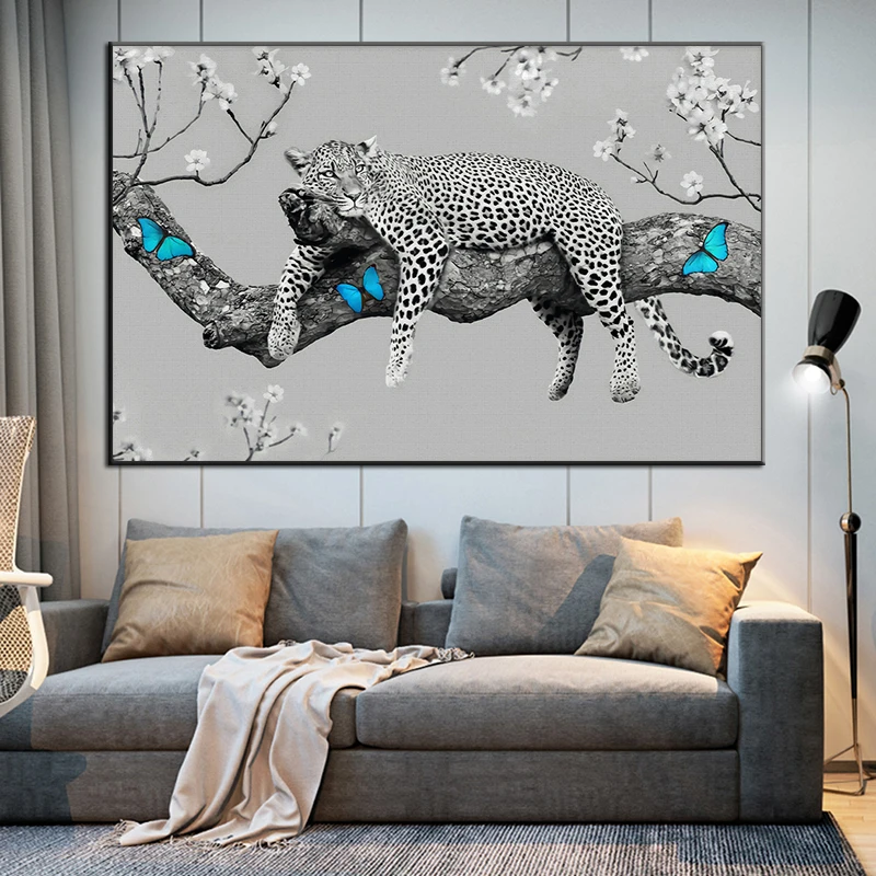 Tableau Toile Tigre Art Mural Déco Maison - Impression Sur Toile Sans Cadre, Style Art Déco