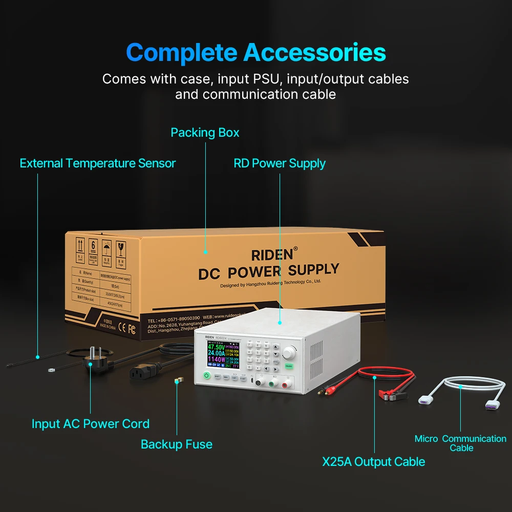 1440W RD RD6024 Assembled Set 60V 24A USB AC to DC Adjustable Digital Control Lab Variable Charge Battery Bench Lab Power Supply