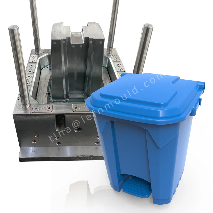 Хорошее качество пластиковая пресс-форма для мусорного бака с 2 емкостями