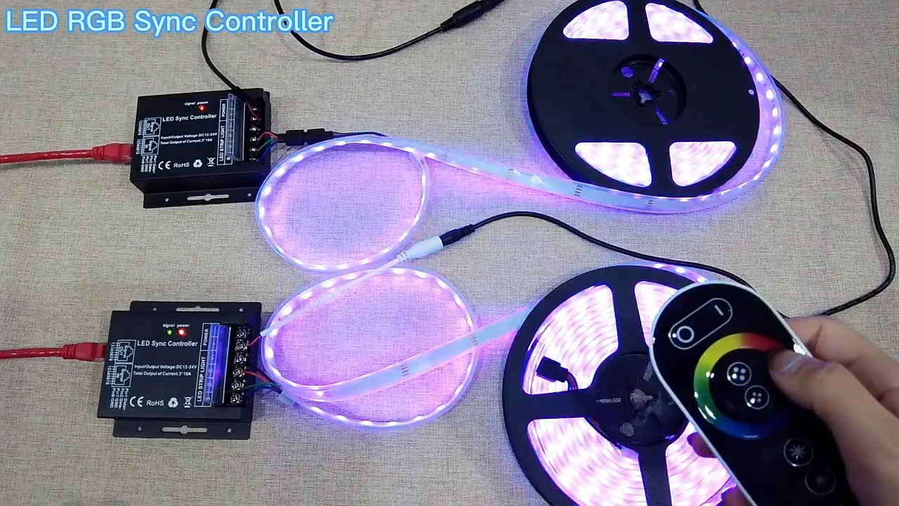 Led Controller Synchronous Rgb Ce Rohs 12v 24v 6key Touch Color Chooser