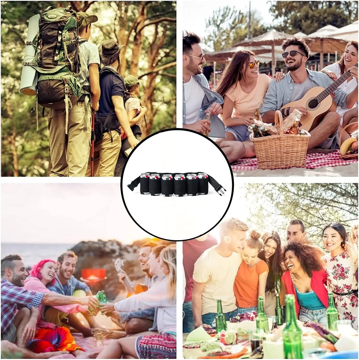 6 Can Stubby Cooler Belt Beer Holder Belt Stubby Holder Durable Belt Buy Beer Holster,6pack