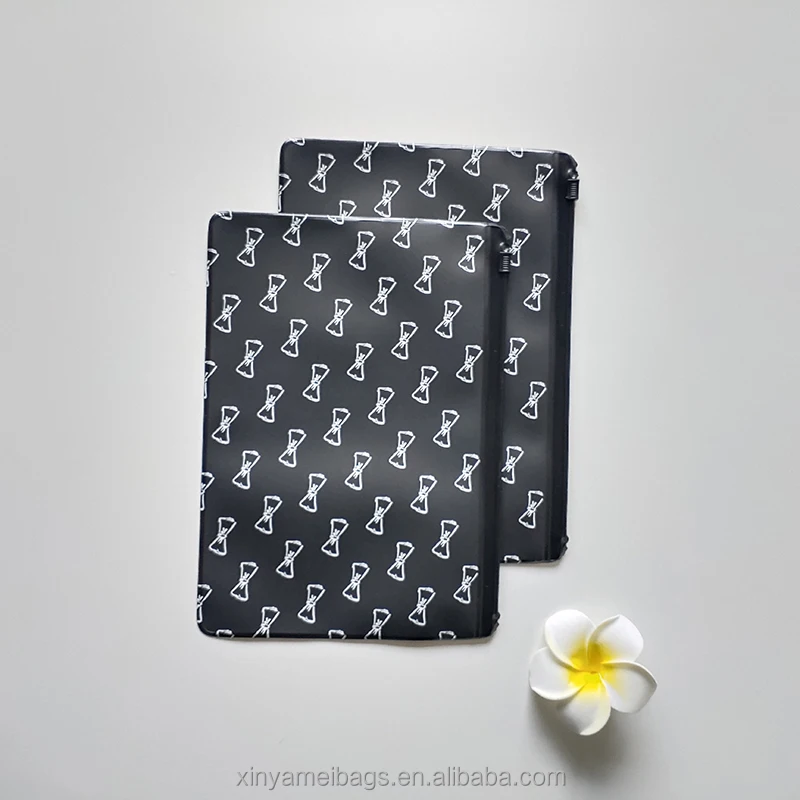 Custom Eva Silicone Black Zipper Bag Packaging Clothing Frosted Matte Black Clothing Zipper Bags With Shiny Metallic logo