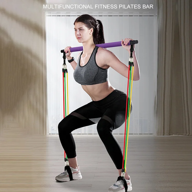 GEDENG Portable Home Gym Workout Kit Fitness Balance Board  Body Workout Resistance Band Set