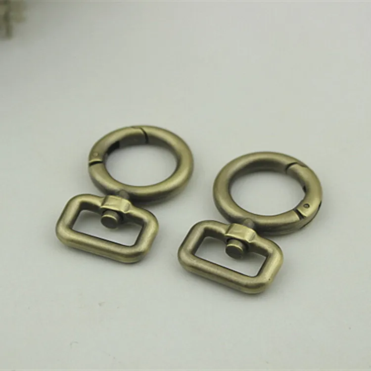 Square Tail Open Spring Hanging Ring Buckle Bag Strap Clip O Ring Hook Clasp DIY Accessory Buckle