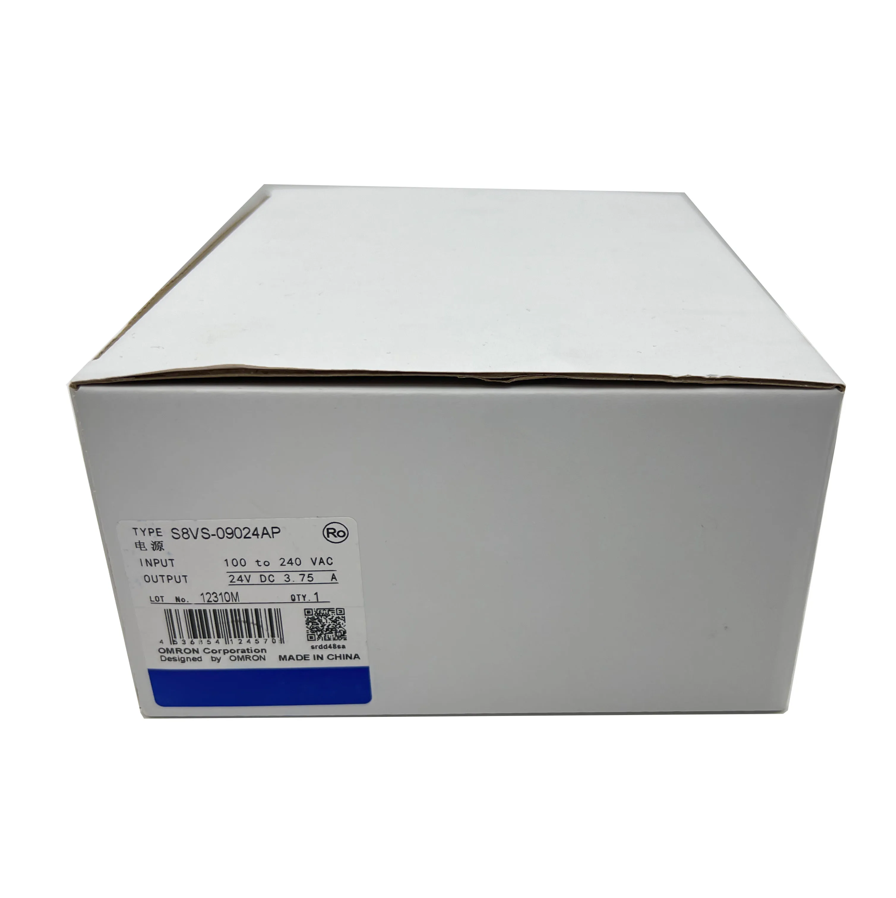 منبع تغذیه سوئیچینگ اصلی و جدید اُمرُن S8VS-09024AP با توان ۹۰ وات و خروجی ۲۴ ولت. دارای چندین قابلیت حفاظت ایمنی، راندمان بالا و عملکرد پایدار. طراحی‌شده برای تأمین توان قابل اعتماد به تجهیزات اتوماسیون صنعتی.