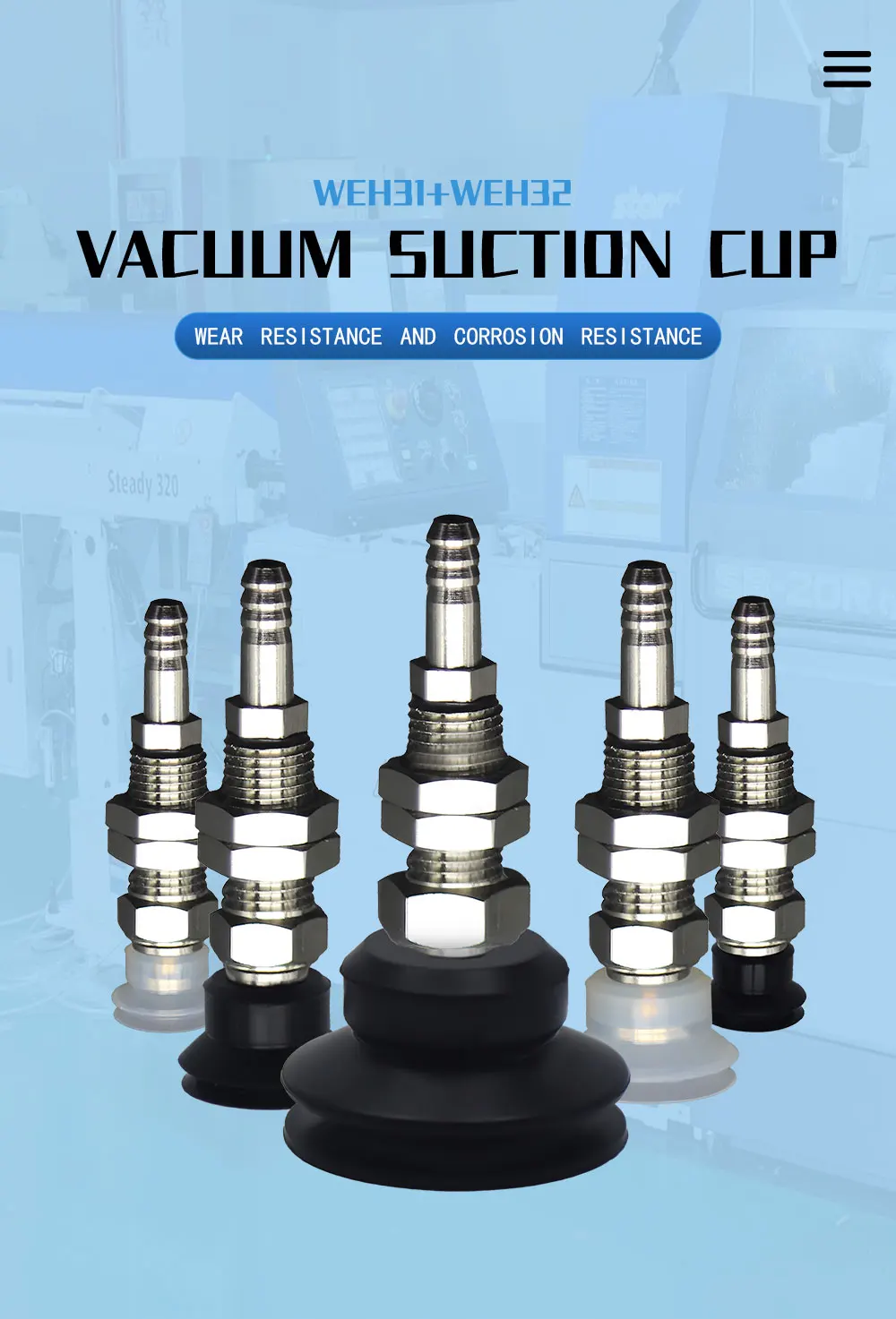 Pneumatic Fittings Industrial M50 Transparent Rubber Vacuum Power Bank