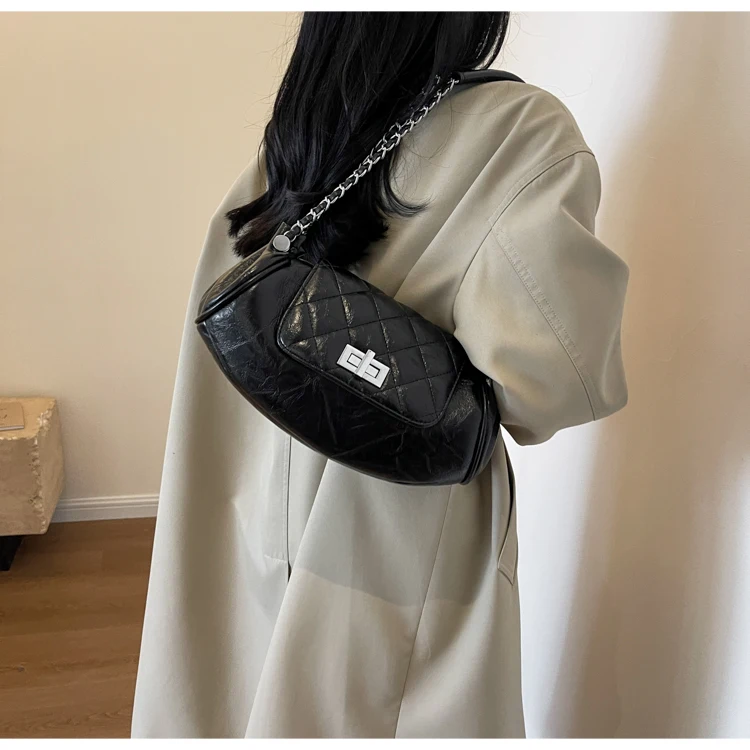 Fall New Style Luxury Stylish Underarm Bags Rhombic Lattice Handbags ...