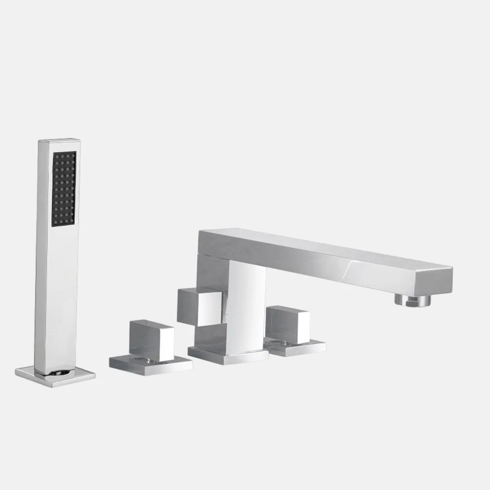 Double Handle Hot Cold Water Bathtub Faucet