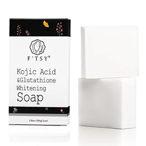 OEM ODM Natural Kojic Acid Glutathione Whitening Soap for Acne Skin Cleansing Brightening Lightening Bar