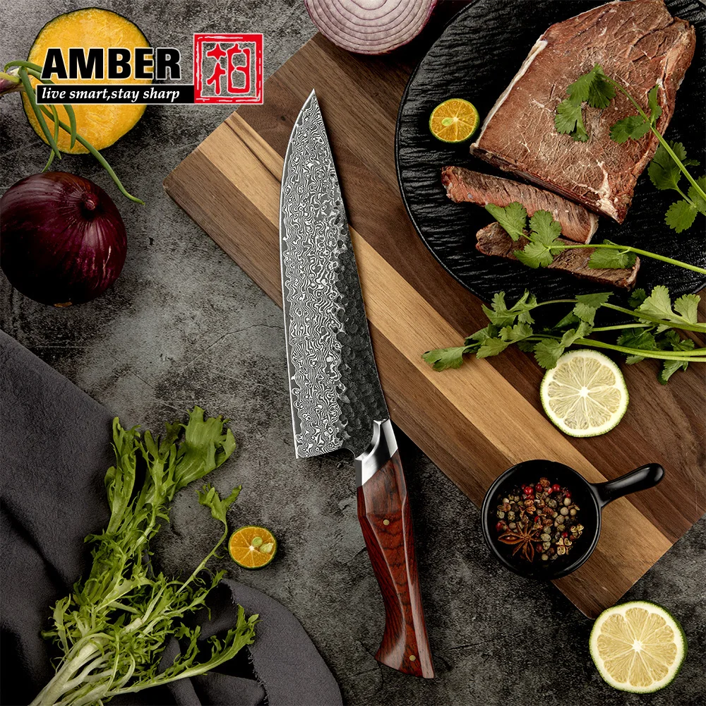 送料無料】XINZUO Nakiriナイフダマスカススチール6.8インチ高炭素67