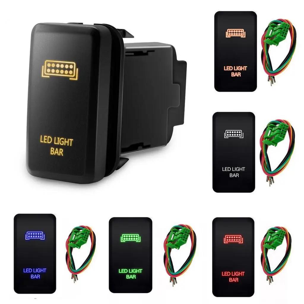 12V LED Rear Light Push Switch for Toyota Landcruiser HILUX Prado 120