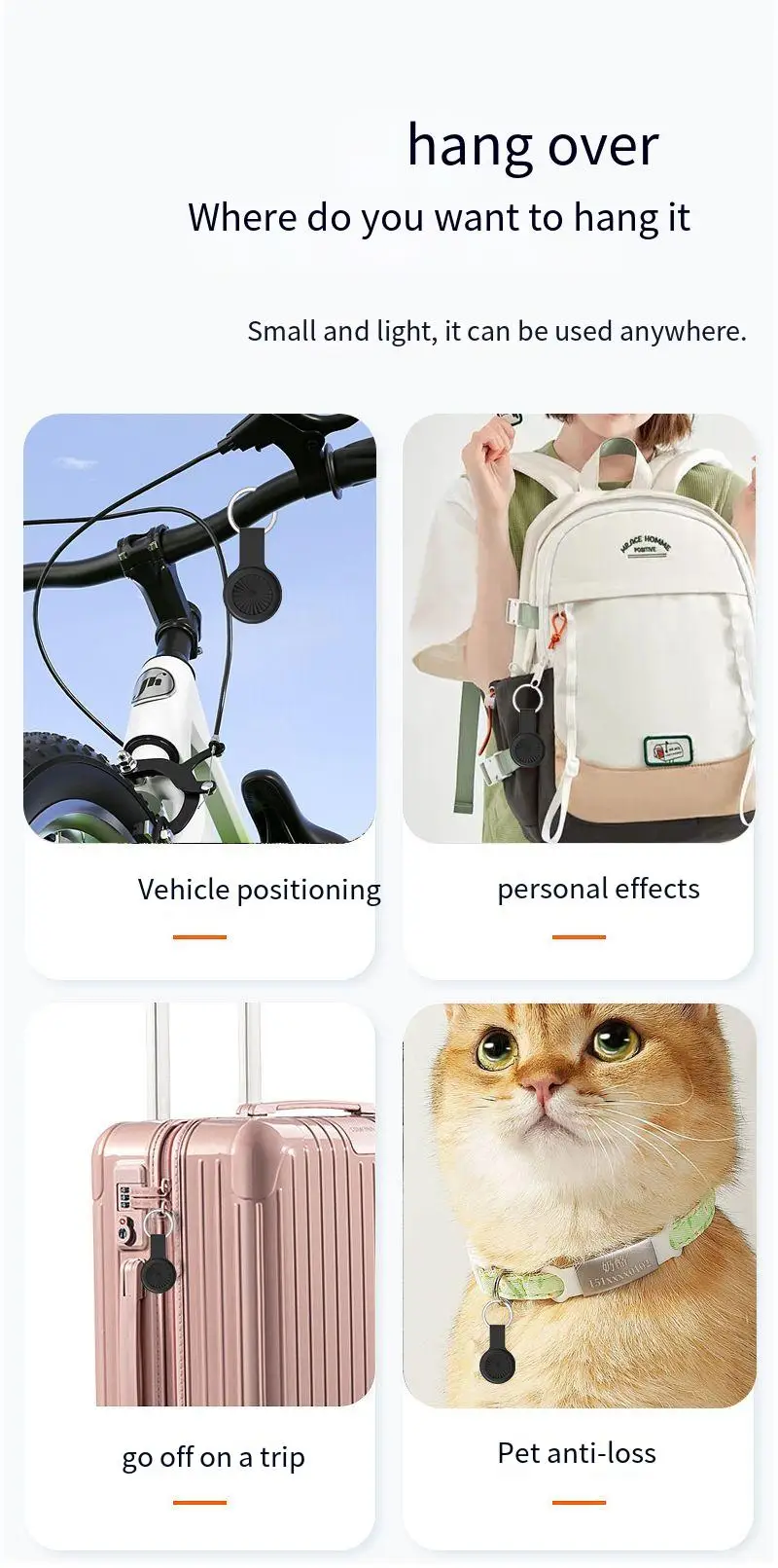 AirTag for Android & IOS GPS Mobile Phone & Pet Locator with IP67 Waterproofing