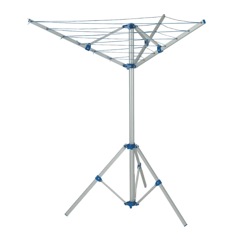 Arm Rotary Washing Line Clothes Aluminum Umbrella Dryer Cloth Tripod  Drying Rack Outdoor Clothesline Freestanding
