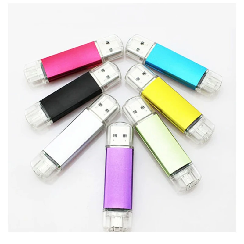 OTG USB Flash Drive 64GB 32GB 16GB 8GB 4GB 2GB Mini Colorful Pen Drive Smartphone Pendrive