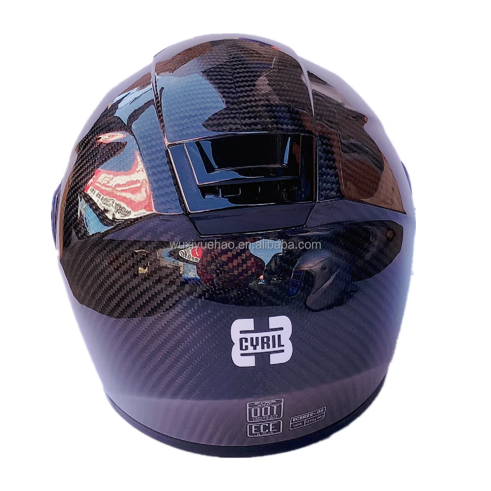 Carbon Fiber Motorcycle Helmet With Safety Certification Full Face