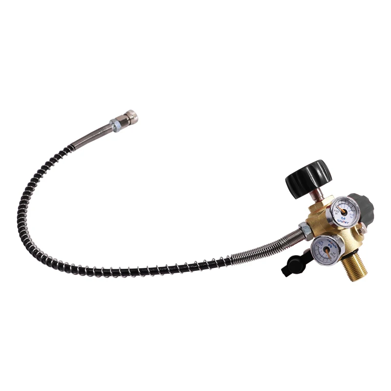 Adattatore Di Ricarica Per Stazione Aria PCP - Con Manometro 400Bar/6000PSI E Tubo Da 50cm - Foto 5