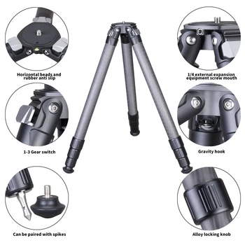 The Newest Heavy Duty Carbon Fiber  Tripod  With Fluid Ball Head  for Camera and Shooting Tripod  Camera  Tripod for Hunting  DM detail image