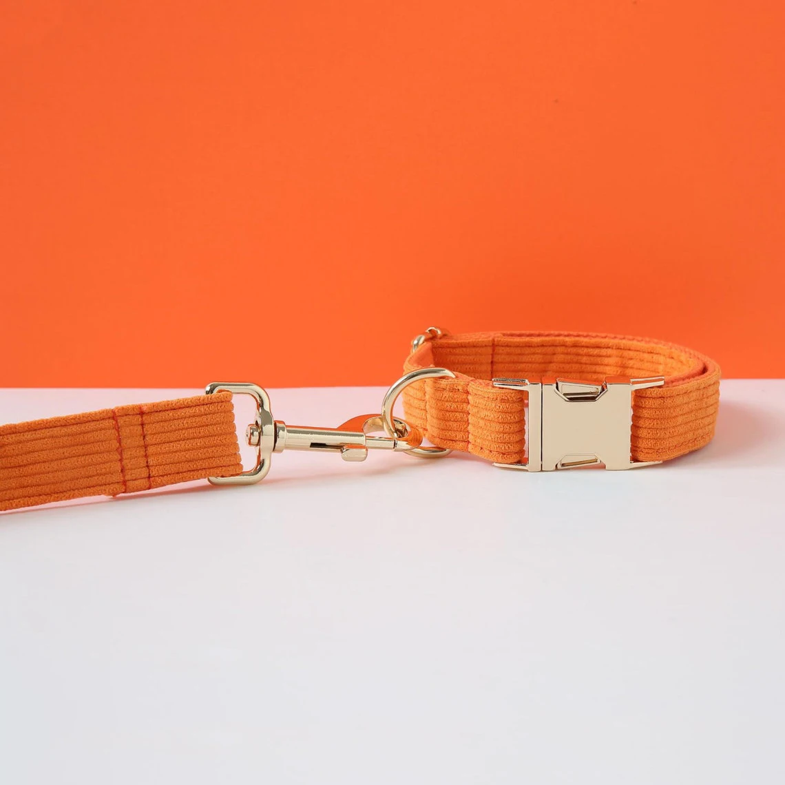 Luxury Designs Velvet Dog Collar Adjustable Corduroy Fabric Dog Collar