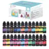 Coffret coloré de bougies 24 couleurs (étiquette noire)