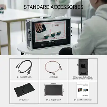 SEETEC ATEM156S-CO 15.6 Inch IPS Full HD 1920x1080 3G-SDI   Portable Carry-on Multi-camera Director Monitor product image