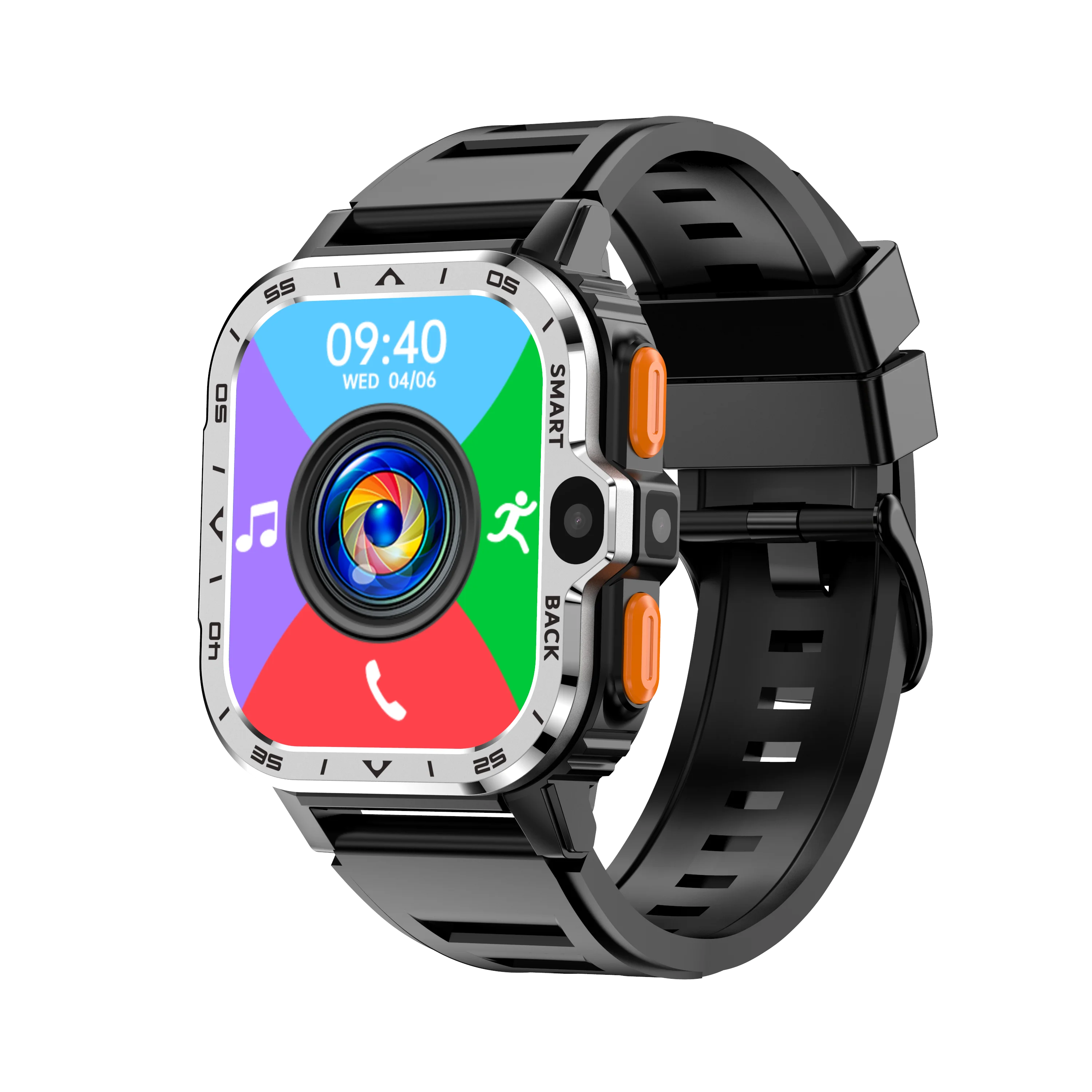 2024 PGD 4G Smart Watch with Wifi and Sim Card and Camera Waterproof Android 8.1 GPS Video Call 4g SmartWatches App for  Tiktok