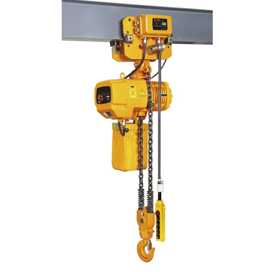 Electric Chain Hoist Construction Lifting Machine Remote Control with Electric Trolley Single Speed 500kg Capacity 4 Movements