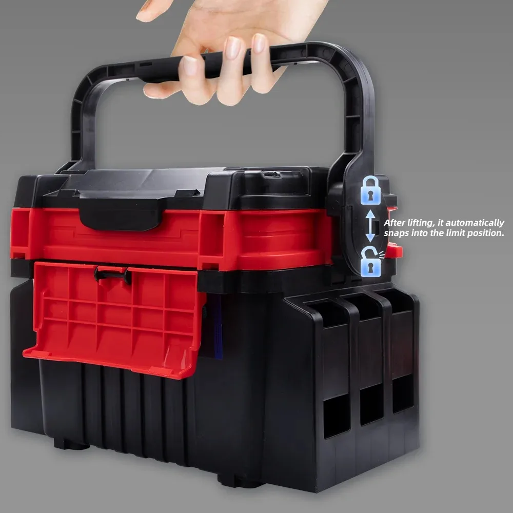 FISHINGFANS 6L/12L Rigid Plastic Fishing Tackle Box with Multi-function  Lure & Live Fish Storage River Use
