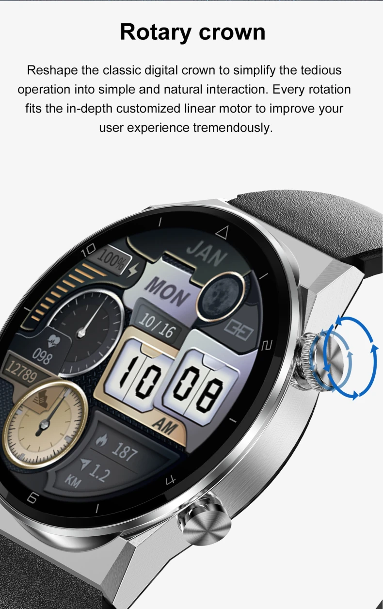 DT3 Pro Max Men Smart Watch 1.45 Inch Big Round Screen 412*412 NFC BT Call Heart Rate ECG Smart Watch Wireless Charging Smartwatch (6).jpg