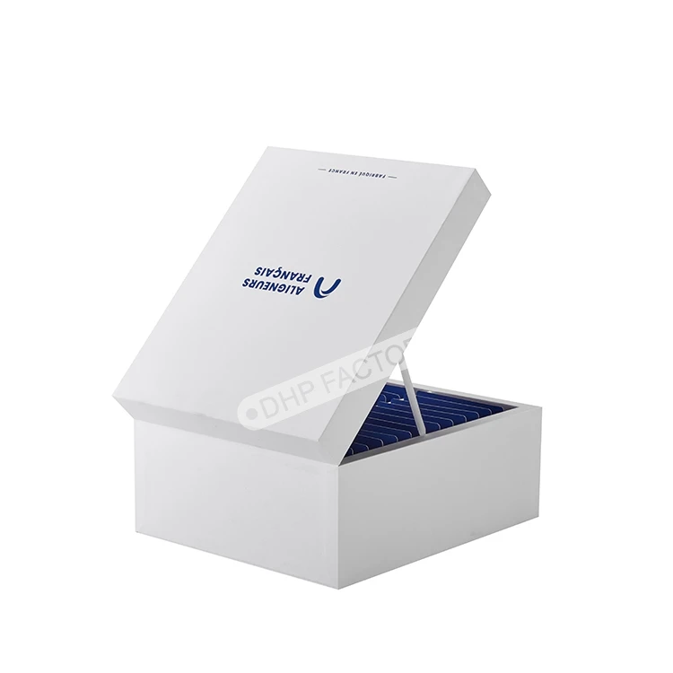 Simple Customized Rigid Cardboard Impression Aligner Teeth Whiten Invisible Dental Aligner Kit Packaging Paper Box with Dividers