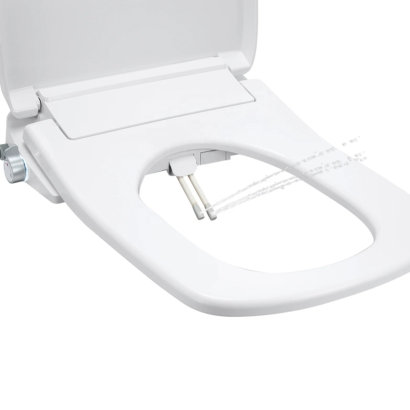 Square Uf and pp Intelligent Smart Heated Electric Hygienic Bidet Toilet Seat Battery Operated Warm Automatic Toilet Seat Cover