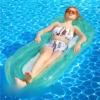 Transparent green wave floating row