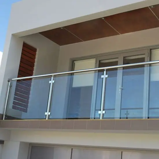 Outdoor Clear Glass Railings with Inox Baluster for Terrace/Balcony