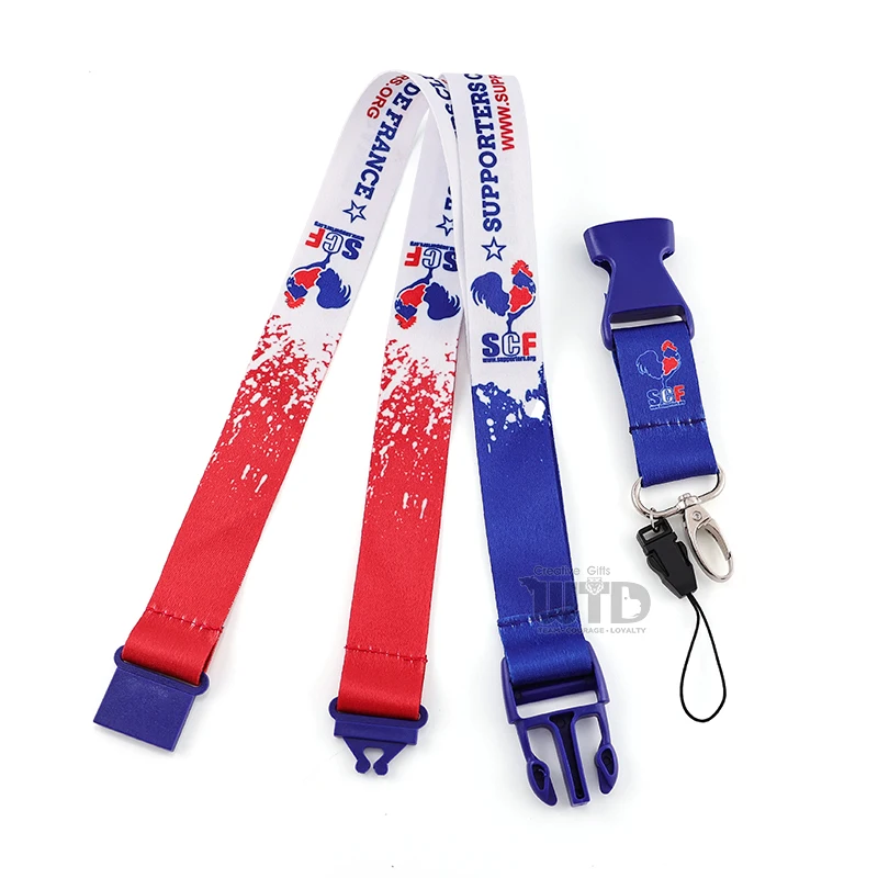 product wholesale lanyard with plastic buckle retractable polyester lanyard sports event id card badge holder neck straps lanyard-5