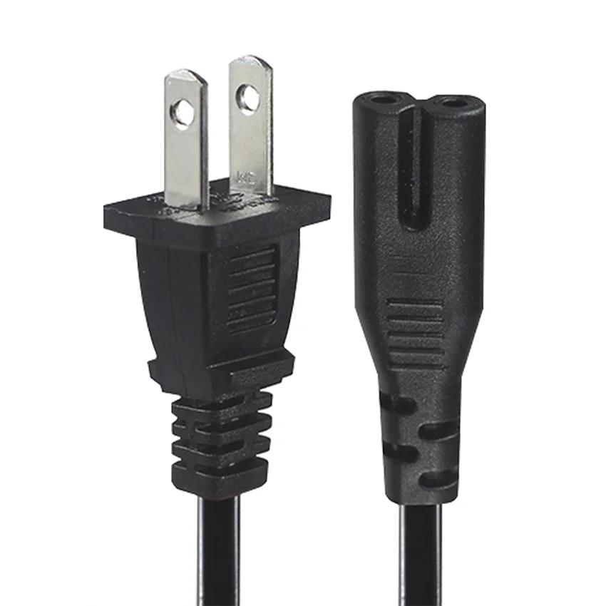 Nema 5-15P USA 110V 3 Pin American Plug End Wire Cable Svt Sjt Electric 1Ft Black Male To Female Extension Cord 15