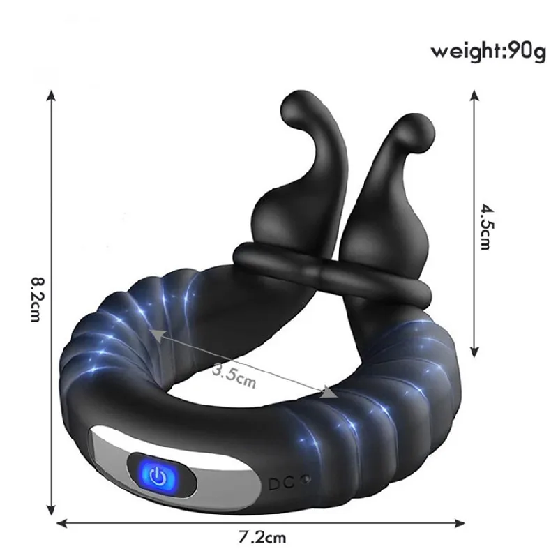Amazon hot sale 10 frequency silicone cock ring vibrator sex toys for men delay ejaculation