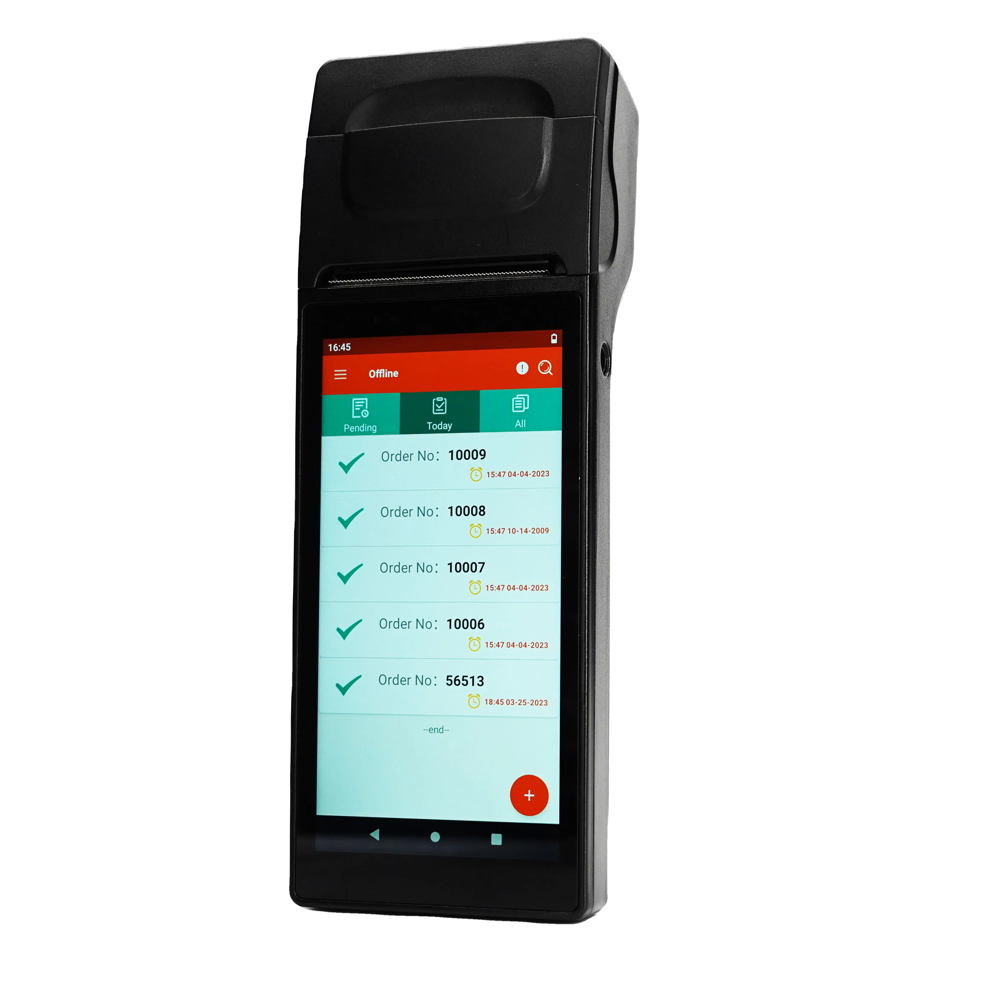 Handheld Smart Touch Screen 4G WiFi Tablet pos System restaurant online order printer Android Pos Terminal with Printer-133008