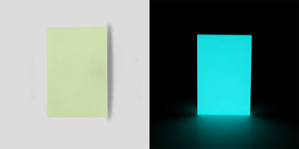 Junting Luminescent Board for Glow in the Dark Rigid PVC Sheet Photoluminescent Pigment Reflective Material for Outdoor Lighting