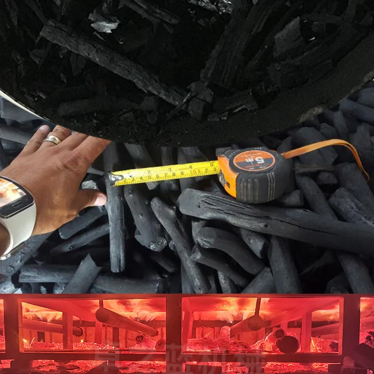 Sawdust Converting in to Charcoal Carbon bar Making Machine / Wood Burning Charcoal Carbonization Furnace Maker Stove in India