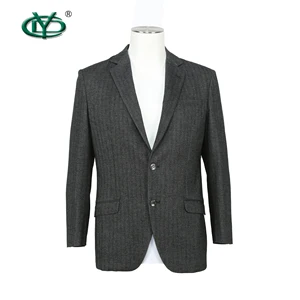 Customized Elegant 100% Wool blazer Suit Man Business Suit Herringbone Fabric Jacket