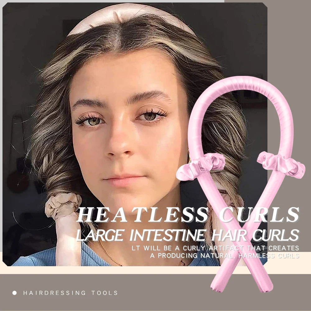Hot Sale Portable Heatless Curling Rod Headband Sleeping Hair Roller Wave No Heat Silk Hair Curler